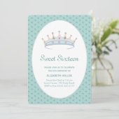 Sweet 16 Diamond Princess Birthday Party Kaart (Staand voorkant)