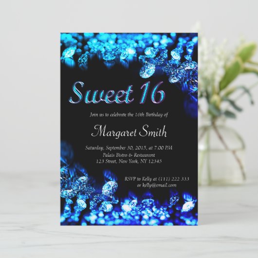 Sweet 16 Diamonds Kaart (Staand voorkant)