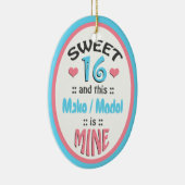 Sweet 16 - Dit voertuig is mijn - keramische sierb Keramisch Ornament (Rechts)