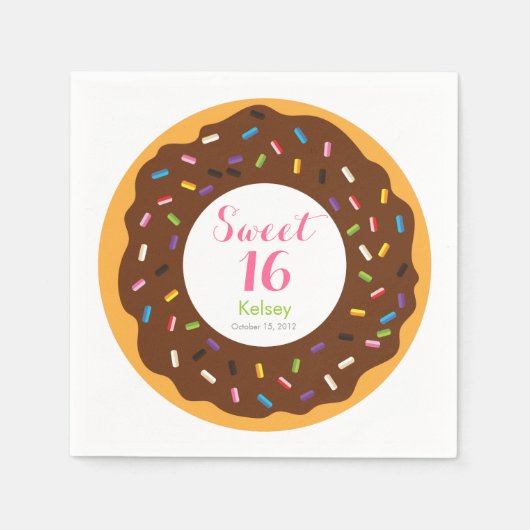 Sweet 16 Donut Servet (Voorkant)