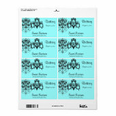 Sweet 16, Elegant, Eigen waterfles Etiket (Full Sheet)