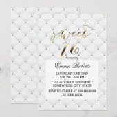 Sweet 16 Elegant Gold & White Quilts Kaart (Voorkant / Achterkant)