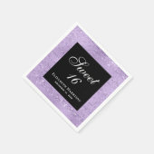 Sweet 16 Elegant Paars Birthday Party Napkins Servet (Hoek)