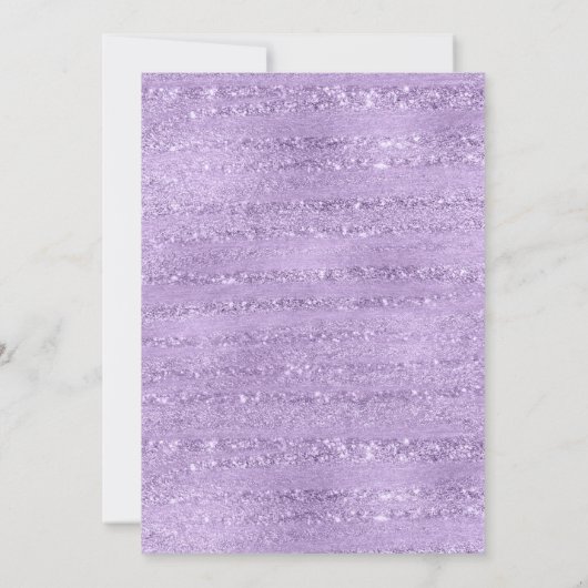 Sweet 16 Elegant Paars Shimmer Birthday Party Kaart (Achterkant)