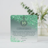 Sweet 16 Emerald Geurstudio Bedankt (Staand voorkant)