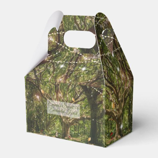 Sweet 16 Enchanted Forest Fairies Bunny Stars  Bedankdoosjes (Achterkant)