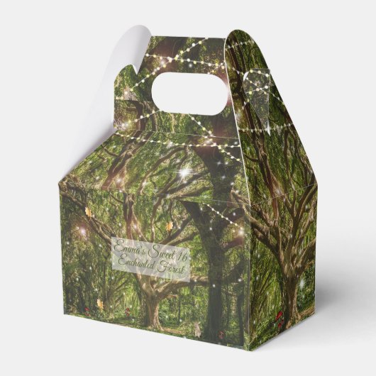 Sweet 16 Enchanted Forest Fairies Bunny Stars  Bedankdoosjes (Voorkant Zijde)