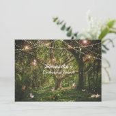 Sweet 16 Enchanted Forest Fairy Bird Fox Squirrel Kaart (Staand voorkant)