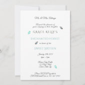 Sweet 16 Enchanted Forest Flowers Butterflies Invi Kaart (Achterkant)