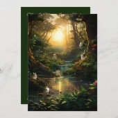 Sweet 16 Enchanted Forest River Bunny Fairy Kaart (Voorkant / Achterkant)
