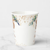 Sweet 16 eucalyptus greenery glitter monogram papieren bekers (Links)