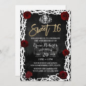 Sweet 16 Fairytale Roos & Thorn Birthday Kaart (Voorkant / Achterkant)