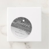 Sweet 16, Falling Black Gold Glitter Bedankjes Labels (In situ)