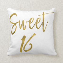 Sweet 16 Faux Gold Folie Kussen