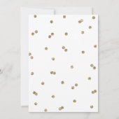 Sweet 16 Faux Gold Glitter Confetti Party Kaart (Achterkant)