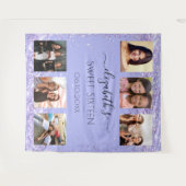 Sweet 16-feest lavendel fotocollage wandkleed (Voorkant (horizontaal))