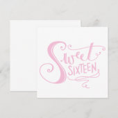 "SWEET 16" FEEST UITNODIGINGEN (Voorkant / Achterkant)