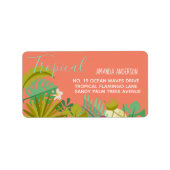 Sweet 16 Flamingo Luau tropische 16e verjaardag Etiket (Voorkant)