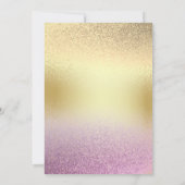 Sweet 16 Flamingo Pink and Gold Glitter Kaart (Achterkant)