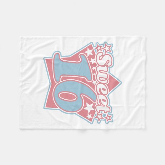  Sweet 16 Fleece Deken (Voorkant (Horizontaal))