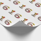 Sweet 16 Floral Design Milestone Birthday Cadeaupapier (Hoek)