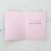 Sweet 16 Floral Pink Girly  Custom Age Kaart (Binnen)