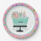 Sweet 16 Flowers en Cake Paper Bord (Voorkant)