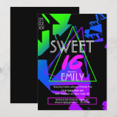 Sweet 16 Flyer Club Theme Promotional Invitation Kaart (Voorkant / Achterkant)