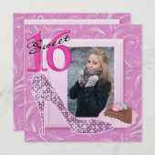 Sweet 16 foto uitnodigen - SRF Kaart (Voorkant / Achterkant)