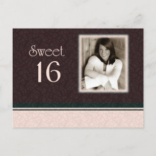 Sweet 16 Foto Uitnodiging Briefkaart