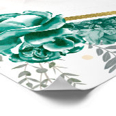 Sweet 16 foto Welkomstbord Vlinder Groen Poster (Hoek)