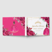 Sweet 16 Fuchsia Hot Roze Bloemen Prinses Gastenboek (Volledig)