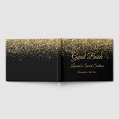 Sweet 16 Gastenboek Elegant Zwart & Goud Glitter (Volledig)