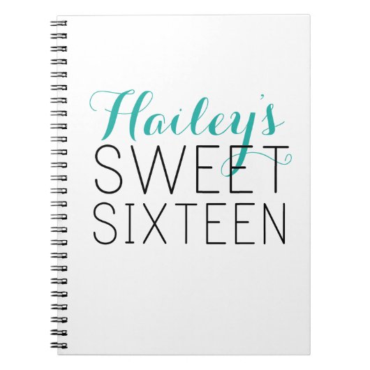 Sweet 16 Gastenboek Notitieboek (Voorkant)