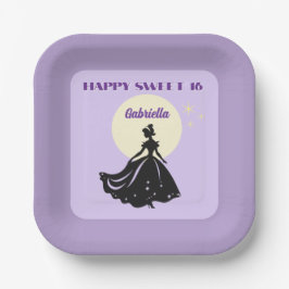 Sweet 16! Gelukkige verjaardag Papieren Bordje