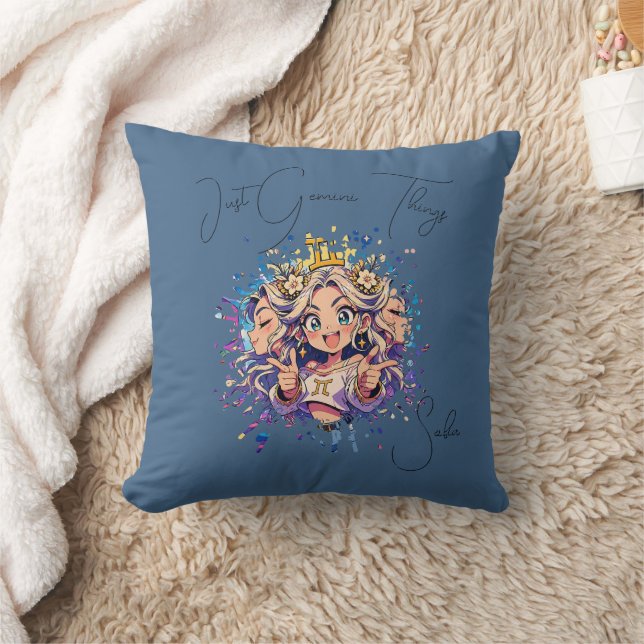 Sweet 16 Gemini Anime Custom Name Pillow Kussen (Deken)