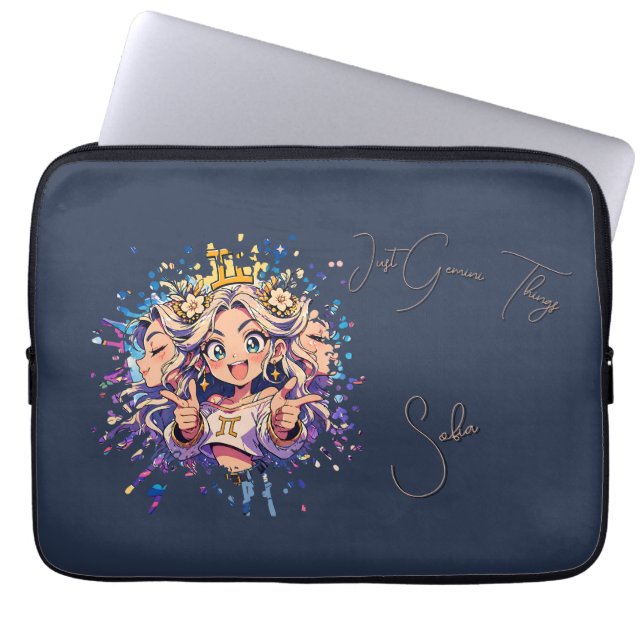 Sweet 16 Gemini Custom Laptop Sleeve (Voorkant)