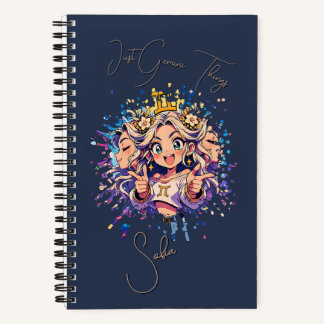Sweet 16 Gemini Custom Name Notebook Notitieboek