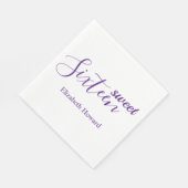 Sweet 16 gepersonaliseerd papier servet (Hoek)