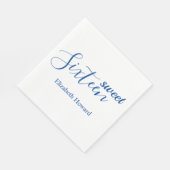 Sweet 16 gepersonaliseerd papier servet (Hoek)