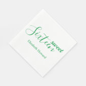 Sweet 16 gepersonaliseerd papier servet (Hoek)