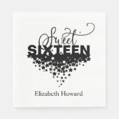 Sweet 16 gepersonaliseerd papier servet (Voorkant)