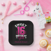 Sweet 16 Gepersonaliseerd Papieren Bordje (Feest)