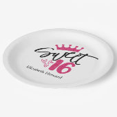 Sweet 16 Gepersonaliseerd Papieren Bordje (Gekanteld)