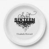 Sweet 16 Gepersonaliseerd Papieren Bordje (Voorkant)