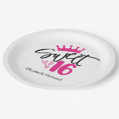 Sweet 16 Gepersonaliseerd Papieren Bordje (Gekanteld)