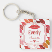 Sweet 16 gepersonaliseerde foto sleutelhanger (Voorkant)