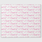 Sweet 16 Gift-Wrap Cadeaupapier (Vlak)
