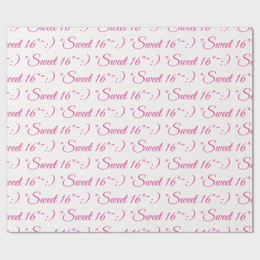 Sweet 16 Gift-Wrap Cadeaupapier (Vlak)