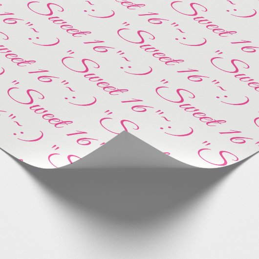 Sweet 16 Gift-Wrap Cadeaupapier (Hoek)